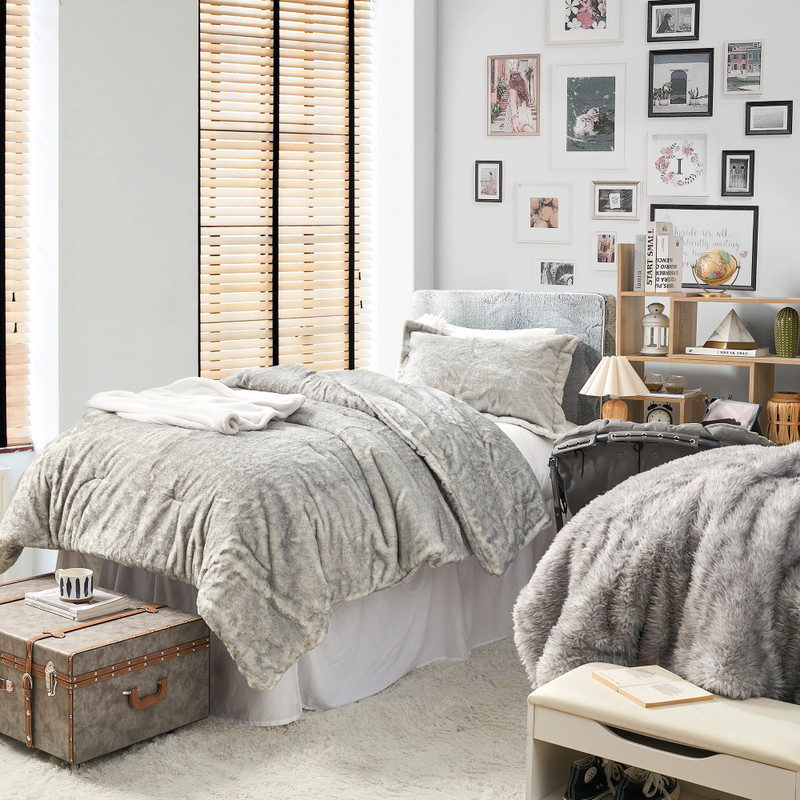 Extra Long and Extra Wide Twin, Queen, King, or Alaskan King Plush Comforter Set