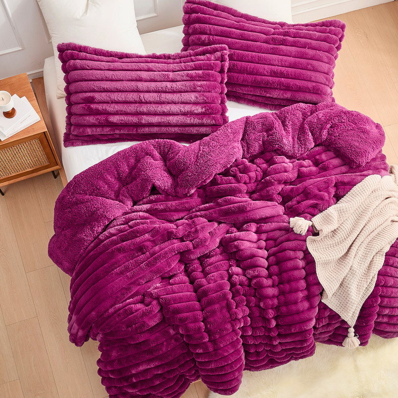 Cruelty Free Faux Fur Plush Bedding Ultra Soft Bedding Essentials Sized to Fit Twin XL, Queen, or King Sized Beds