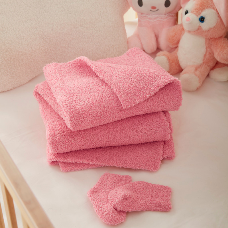 Coma Inducer Gifts for Her Pink Blanket with Socks Luxury Plush Essentials for Baby