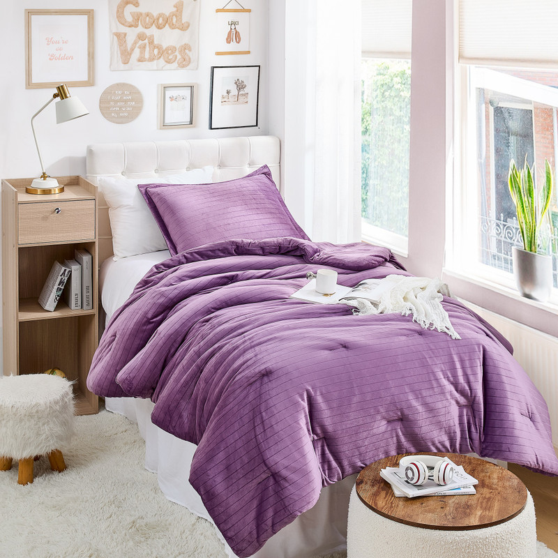 Trendy Bedroom Decor Pieces Pretty Purple Bedspread Sized for Twin Extra Large, Queen, or King Sized Beds