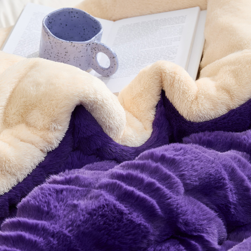 Coma Inducer Warm Comforters for Winter Cruelty Free Faux Fur Plush Oversized Bedspread