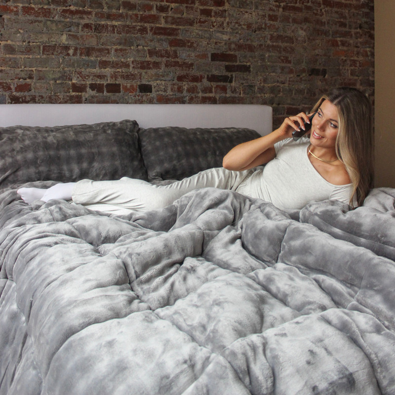 Git Puffy Cozy - Coma Inducer® Oversized Comforter Set - Frost Gray