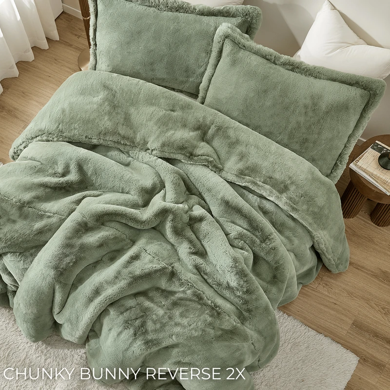 Faux Rabbit Fur Coma Inducer Bedding Blanket Best Selling Twin XL, Queen XL, King XL, and Alaskan King Comforters