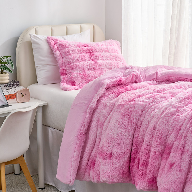 Snowball Chunky Bunny® - Coma Inducer® Oversized Comforter Set - Pink Cosmos