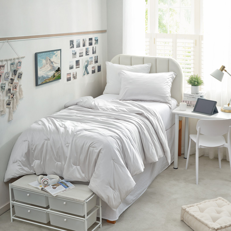 Satin Summer - Coma Inducer® Oversized Comforter Set - Whispy Gray Clouds