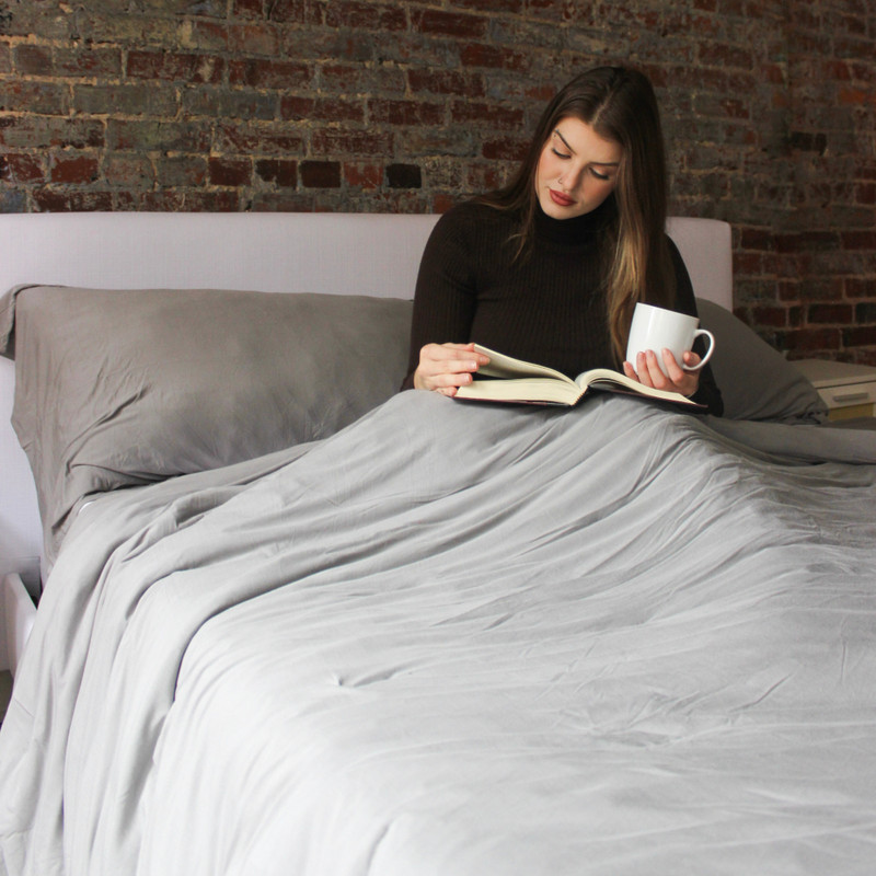 Chillin Panda - Coma Inducer® Oversized Comforter Set - Cavern Gray