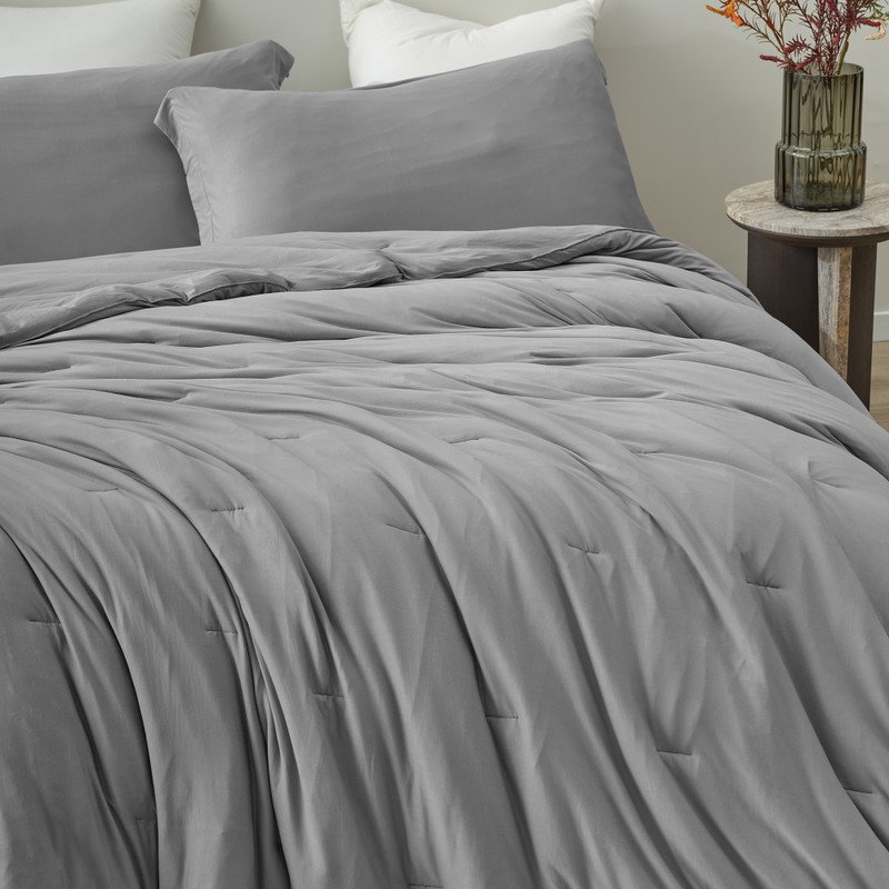 Chillin Panda - Coma Inducer® Oversized Comforter Set - Cavern Gray