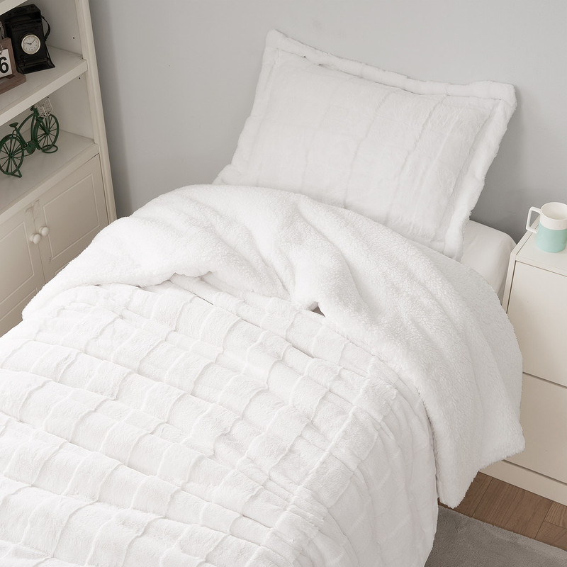 XL Twin, XL Queen, or XL King Plush Textured Comforter Set