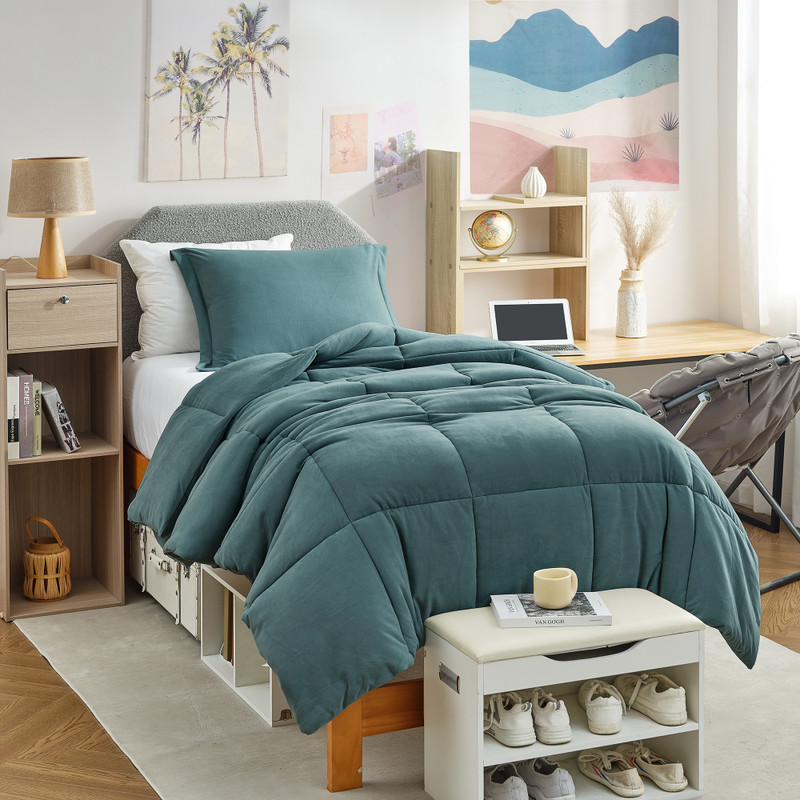 If My Bed Was a Hippo - Coma Inducer® Oversized Comforter - Tanzania Teal