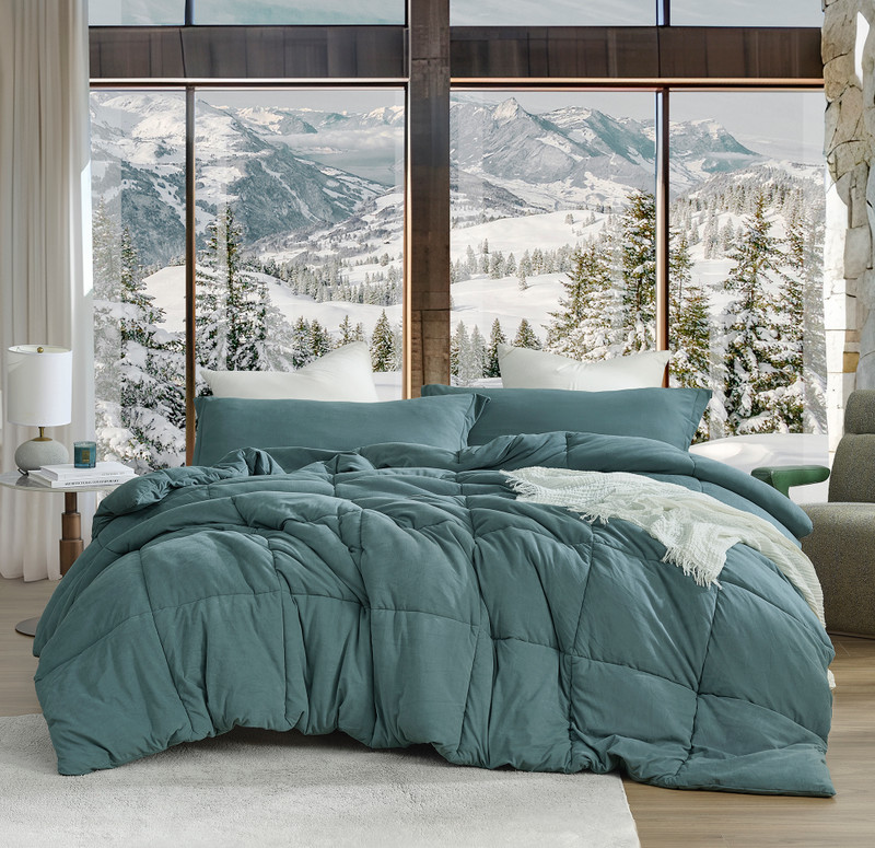 If My Bed Was a Hippo - Coma Inducer® Oversized Comforter - Tanzania Teal