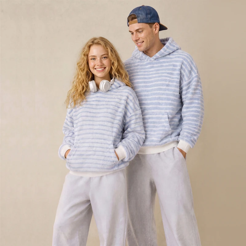 Coma Hoodie - Smoke Blue Stripe - Men's