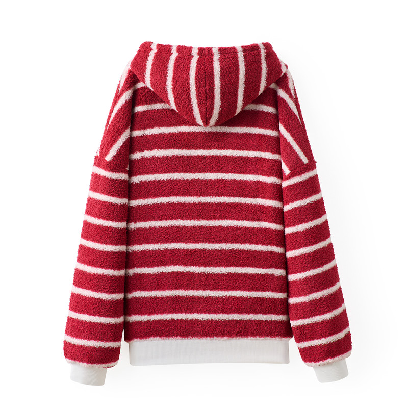 Coma Hoodie™ - Looks Soft - Red & White Stripe