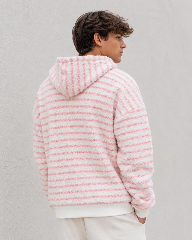 Coma Hoodie - Pink Stripe - Men's