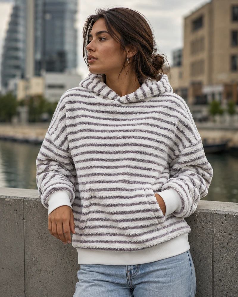 Coma Hoodie - Gray Stripe