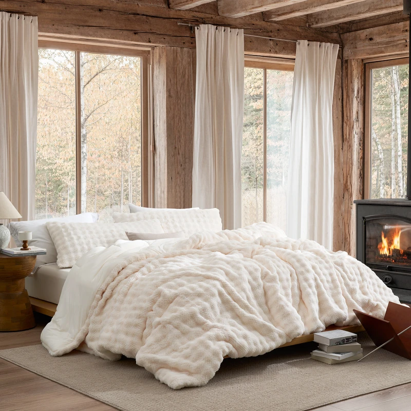 Snowball Honeycomb - Coma Inducer® Oversized Comforter - Cream