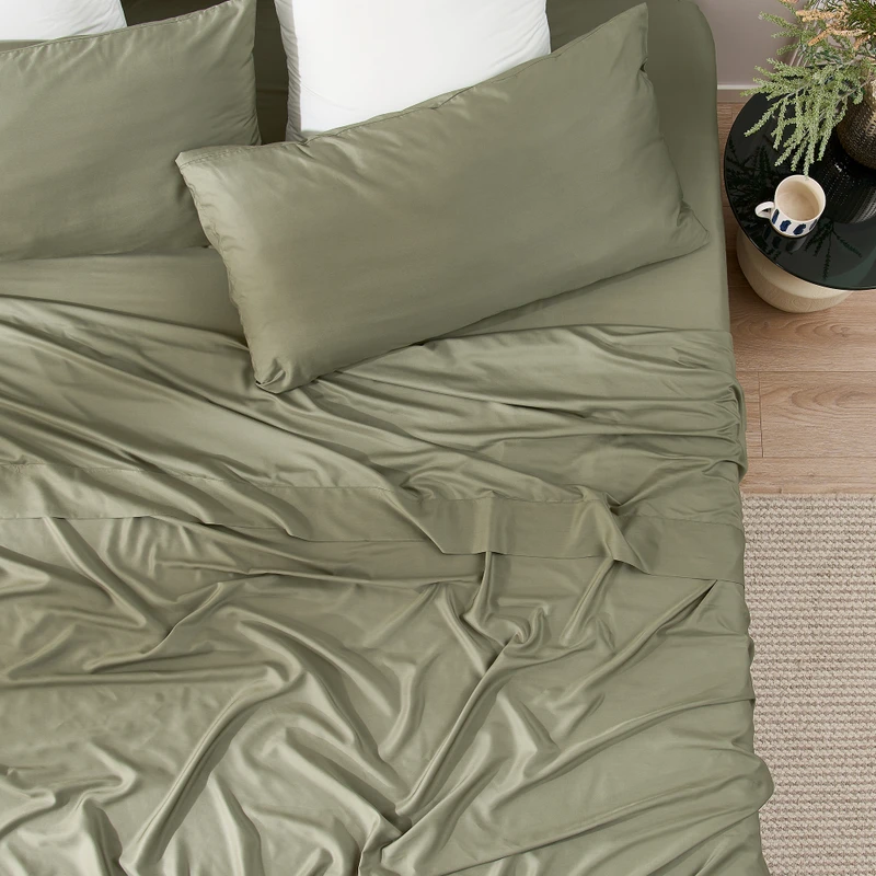 Snorze® Cloud Sheet Set - Coma Inducer® Ultra Cozy Bamboo - Burnt Olive