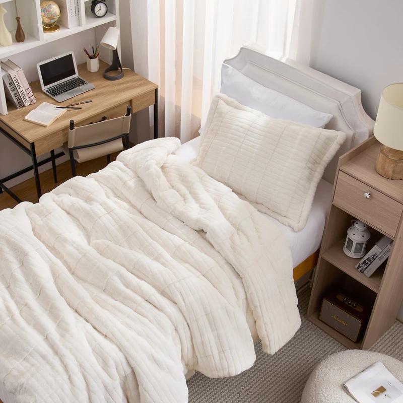 Roll Cakes® Chunky Bunny® - Coma Inducer® Oversized Comforter Set - Natural Cream
