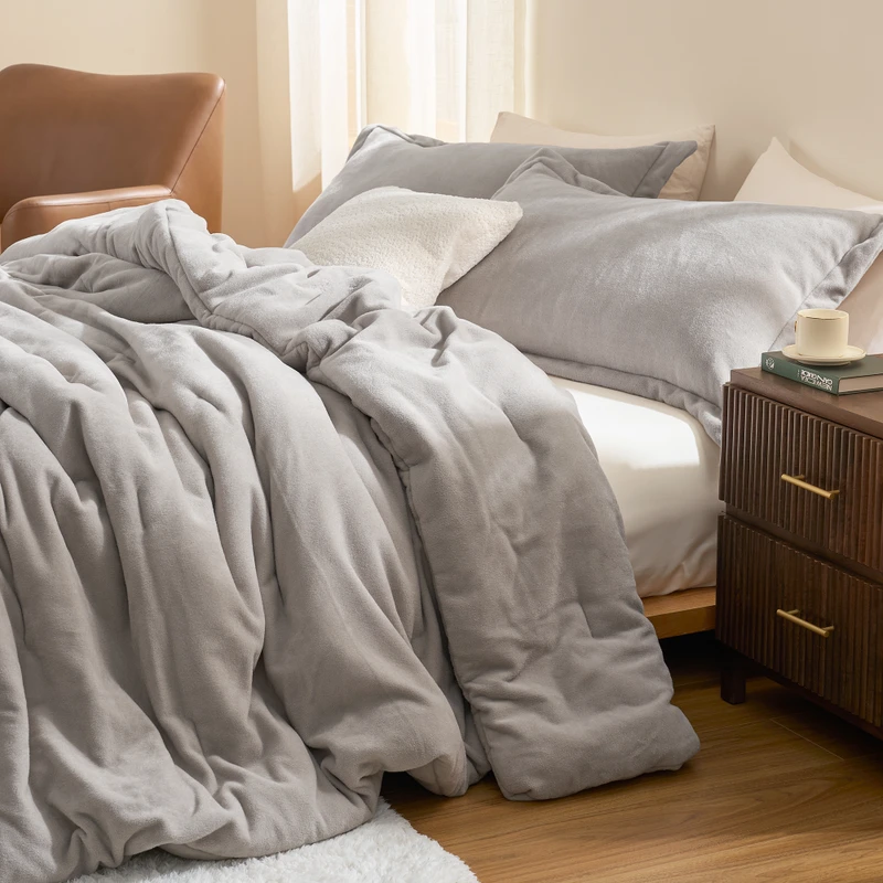 Resting Bed Face - Coma Inducer® Oversized Comforter Set - Sweatshirt Gray