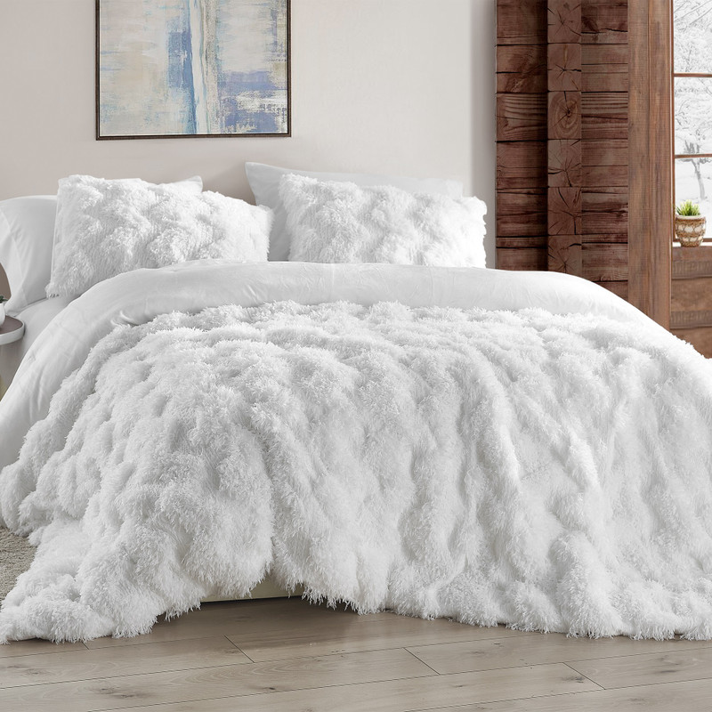 Machine Washable Twin, Queen, or King Bedding Made with Soft Faux Feathers