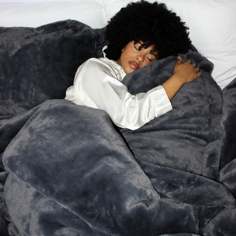 Most Comfortable Faux Fur Plush Bedspread True Oversized Twin, Queen, or King Plush Comforter Set