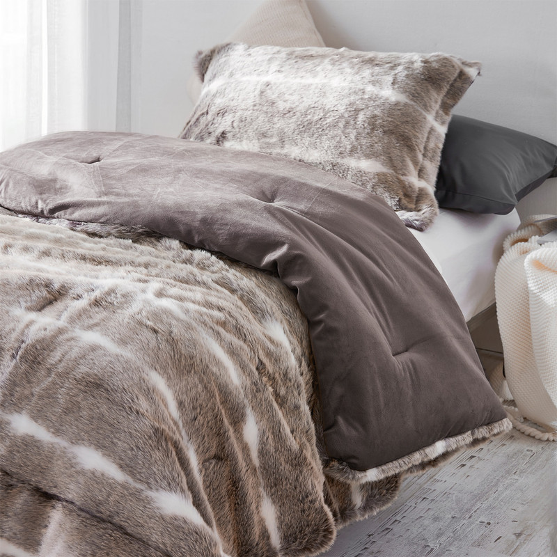 Plush Faux Fur and Mink Like Material for Ultra Cozy Twin, Queen, or King Oversized Bedding Comfort