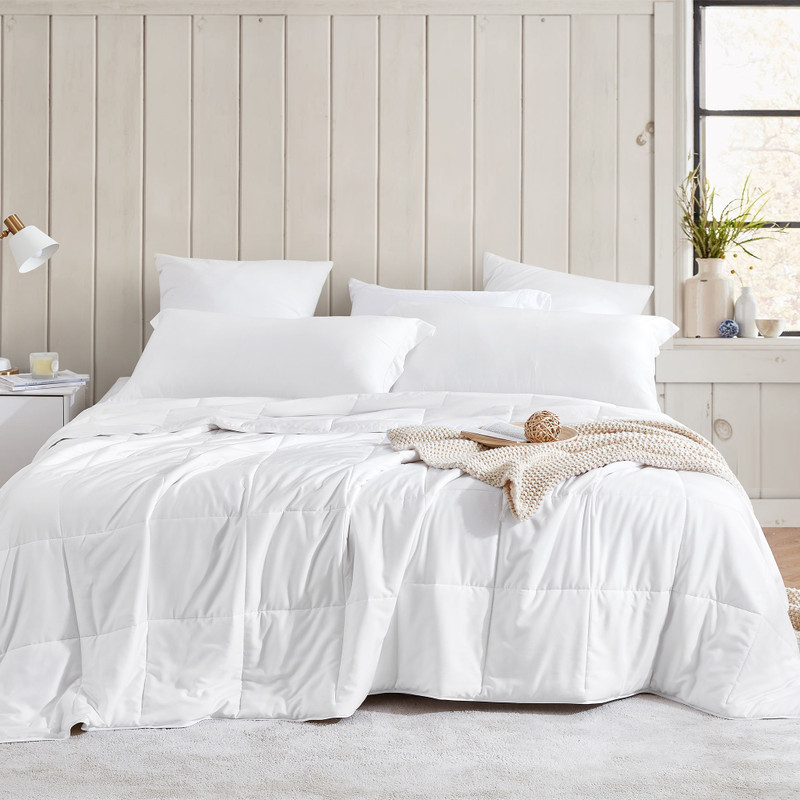 White Twin, Queen, or King Extra Large Comforter Set Made with Breathable Bedding Materials
