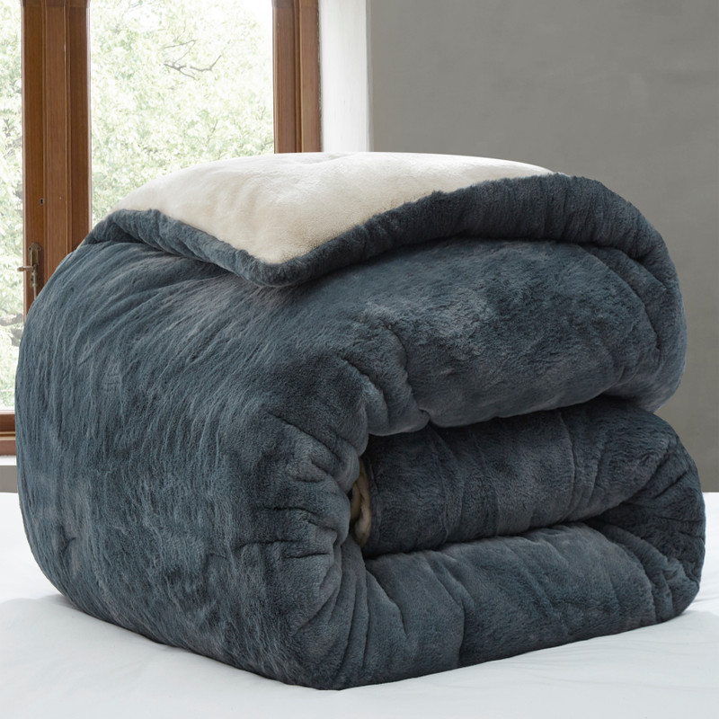 True Oversized Twin, Queen, King, or Alaskan King Plush Comforter Set with Standard or King Pillow Shams Included