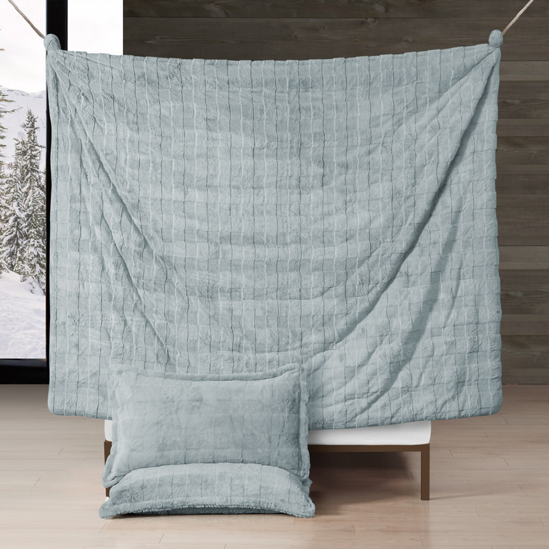 Unique Gray Green Twin XL, Queen XL, or King XL Bedding Set Includes Cozy Pillow Shams and True Oversized Comforter