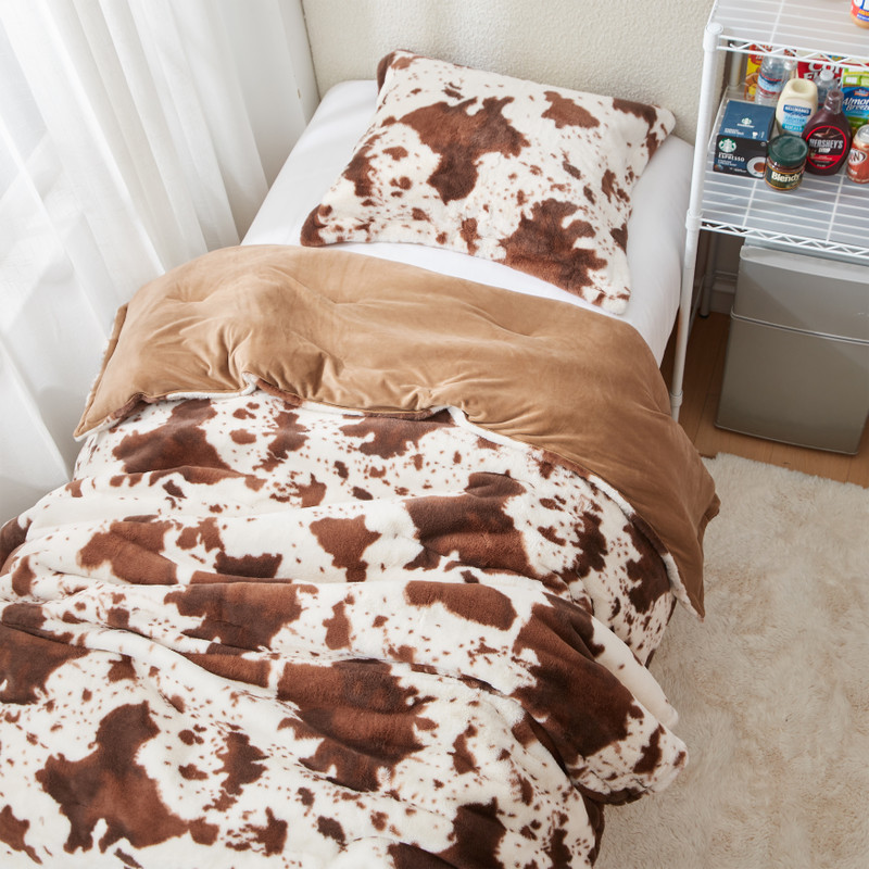 Brown and White Twin, Queen, or King Extra Large Comforter
