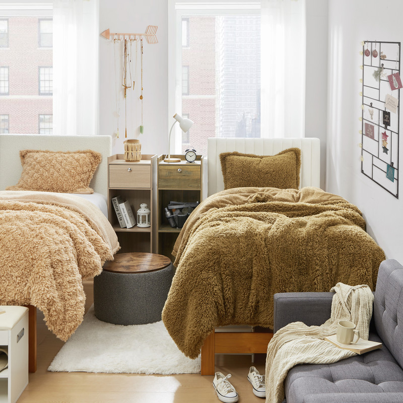 Cruelty Free Faux Fur Plush Twin, Queen, or King Extra Large Bedding Set