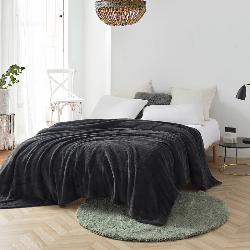 Machine Washable Plush Bedding Blanket Dark Pewter Gray Twin, Full, Queen, or King Bedding Essentials