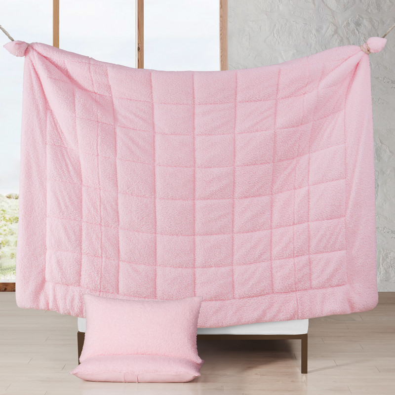 Soft and Stylish Twin, Full, Queen, or King Plush Bedding Pink Plush Comforter Made for Extra Large Twin, Full XL, Queen, or King Sized Beds