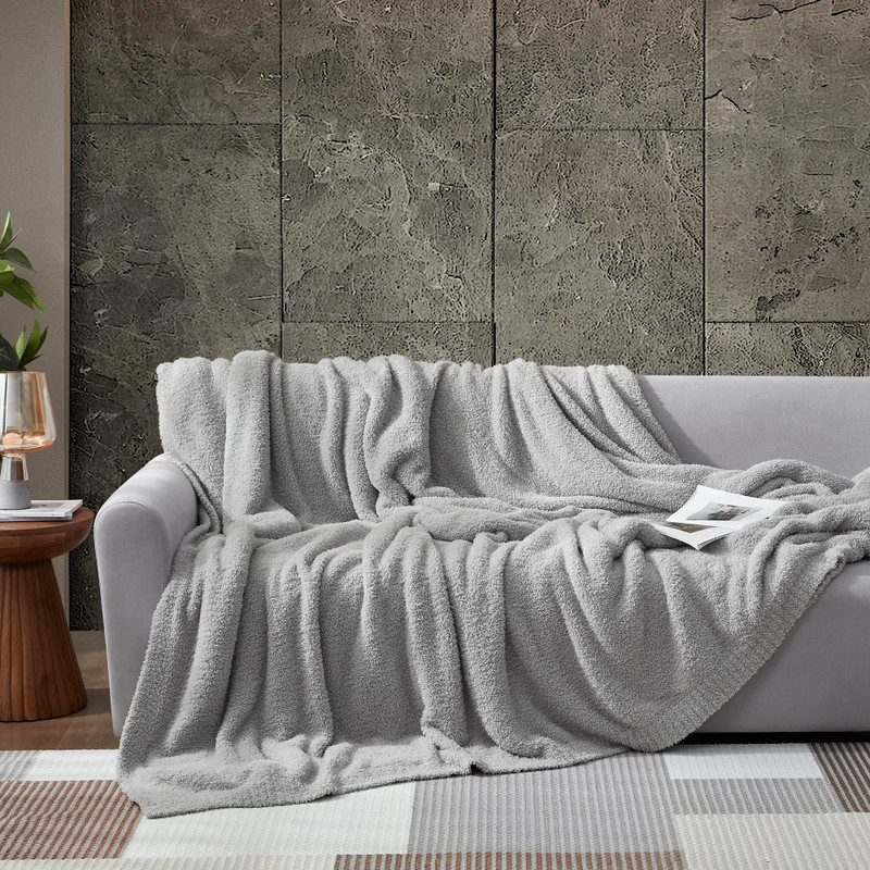 Longer than Long - Coma Inducer Plush Blanket - Silver Gray