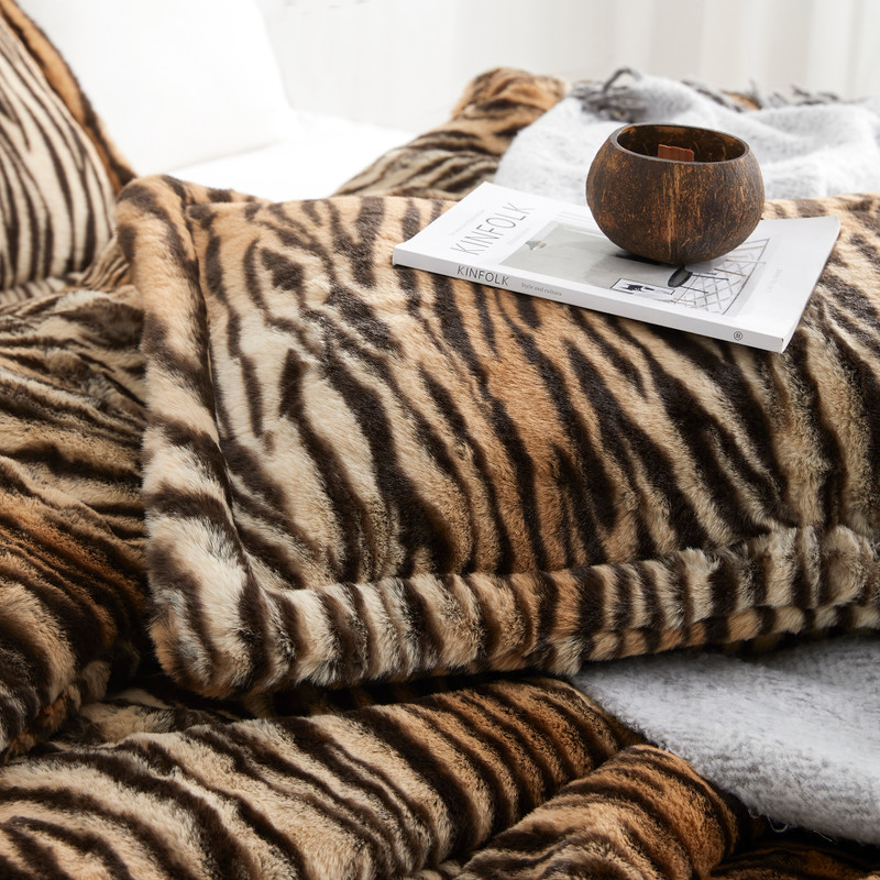 There's a Bengal in My Bed - Coma Inducer® Oversized Comforter - Black and Orange Stripes
