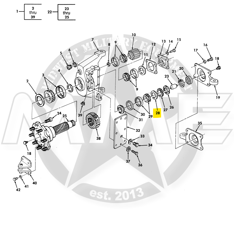 Keyed Flat Spindle Washer (13/8)