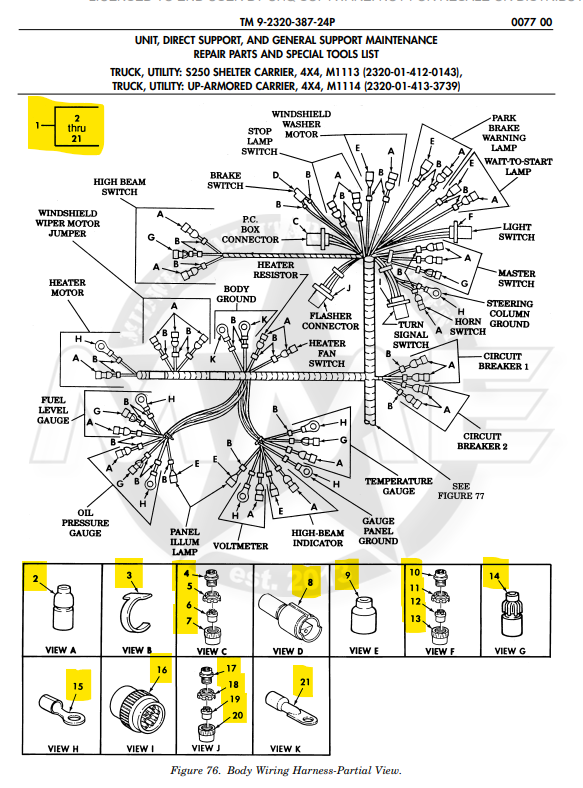 Harness Assembly Body ECV & M11XX 