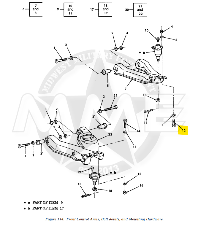 Upper Ball Joint Hex Head Bolt