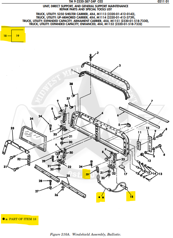 Pin, Straight, Headed Windshield Hinge