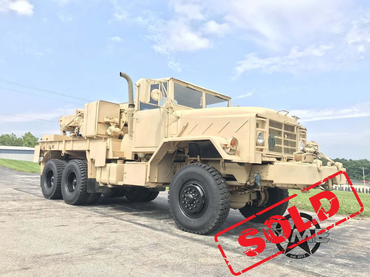 2004 M936 Military 6x6 wrecker crane truck 45,000lbs winch