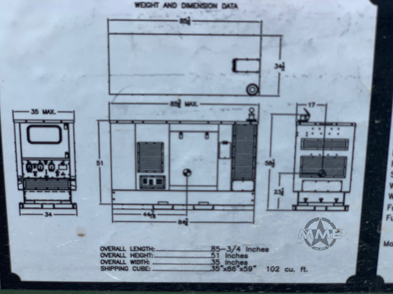 35kw HDT POWER SYSTEMS TACTICAL DIESEL GENERATOR / JOHN DEERE 3 CLY TURBO