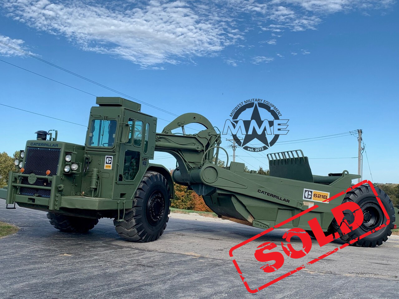 Cat 621B EX Military Motor Scraper - Midwest Military Equipment