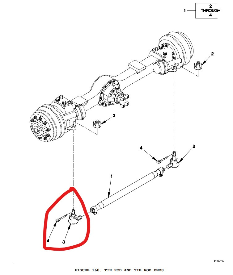 LMTV/ MTV Left Hand Tie Rod End