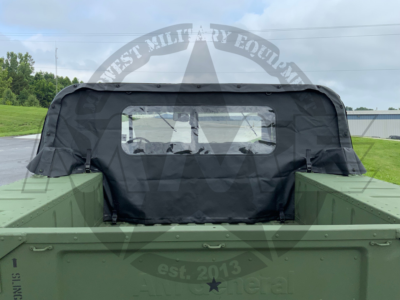 Replacement 4 Man Black Soft Top Kit u0026 Rear Curtain For HMMWV /Humvee