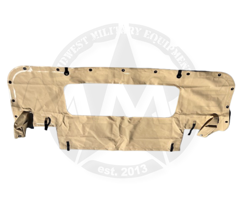 Replacement 4 Man Tan Soft Top Kit & Rear Curtain For HMMWV /Humvee