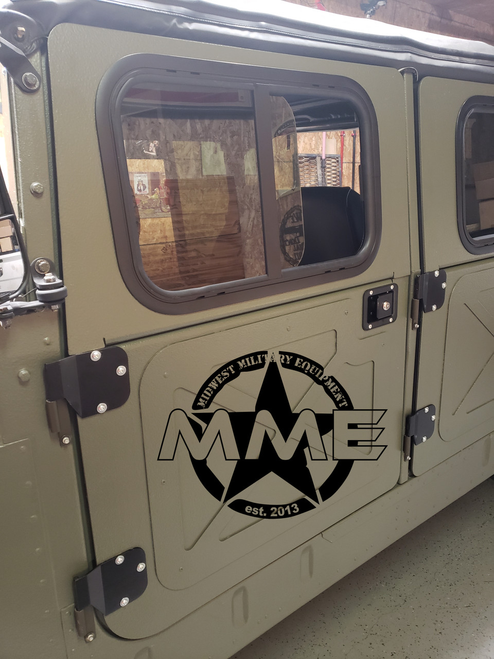 MME Hard Door Handle With Pull Knob [BLACK] For HMMWV/ Humvee