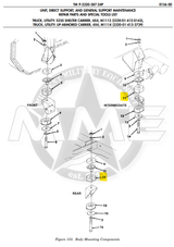 Upper Intermediate and Rear Body Mount Cushion (C-Beam and D-Beam)