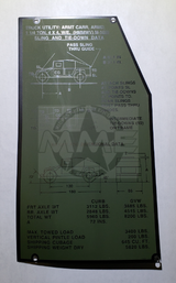 DECAL WEIGHT DIMEN DATA M1025