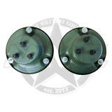 Pair of Replacement Green Headlight Bucket W/ Retaining Ring