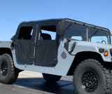 Replacement 4 Man Black Soft Top Kit & Rear Curtain With Set Of 4 Soft Doors For HMMWV /Humvee