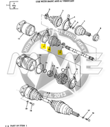 Hub Side Halfshaft Boot Kit (Early Style)